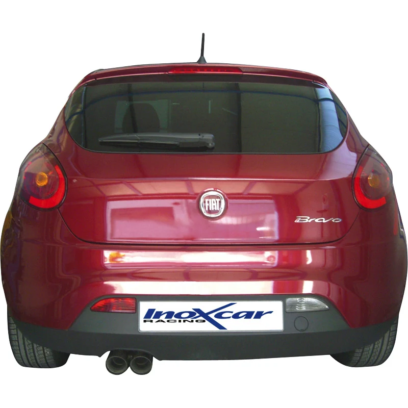 InoXcar, Sportsudstødning, passer til Fiat Bravo 1.4 T-Jet Sport (150HP) 2007- 2x80mm Racing