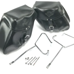 Kawasaki VN 1500 Mean Streak VN50T [2005] - Sadeltasker lædersidetasker med beslag og fastgørelsesmateriale