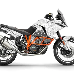 KTM 1090 Adventure DEKOR - "TOPOGRAPHY" (Hvid)