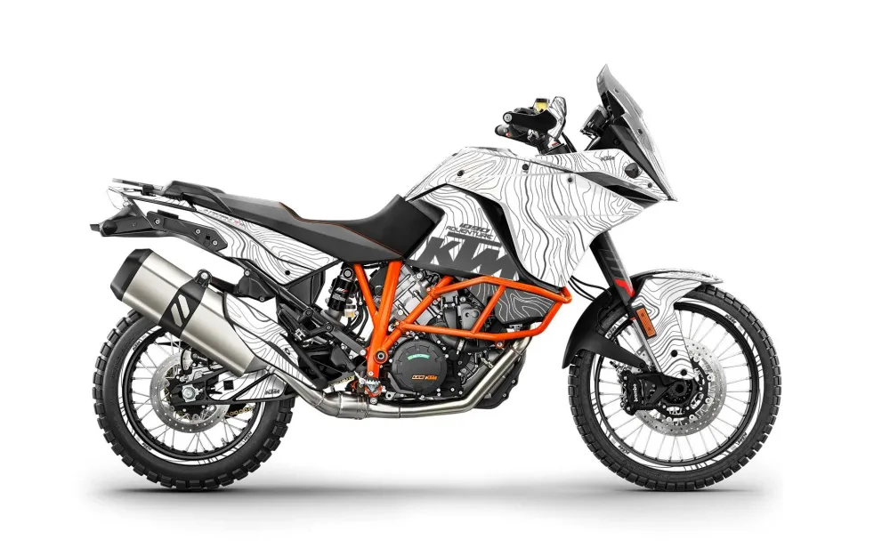 KTM 1090 Adventure DEKOR - "TOPOGRAPHY" (Hvid)