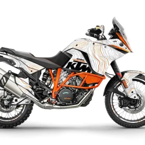 KTM 1090 Adventure DEKOR - "TOPOGRAPHY" (Hvid/Orange)