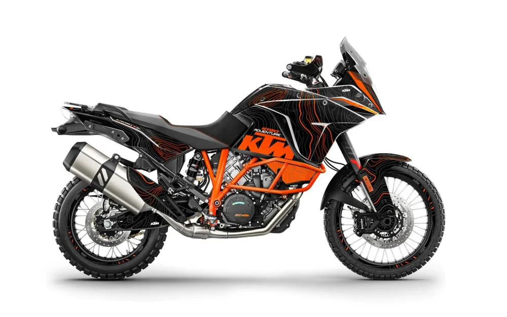 KTM 1090 Adventure DEKOR - "TOPOGRAPHY" (Sort/Orange)