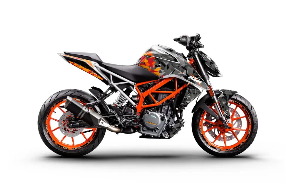 KTM 125 Duke 2011 - 2023 DEKOR - "Flake" (Sort/Orange)