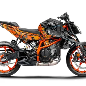 KTM 125 Duke DEKOR - "Flake" (Sort/Orange)