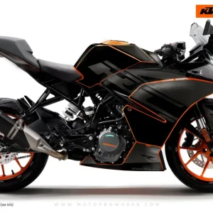 KTM RC 125/200/250/390 DEKOR - "Torque" (Sort)