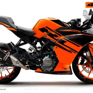 KTM RC 125/200/250/390 DEKOR - "Torque" (Sort/Orange)