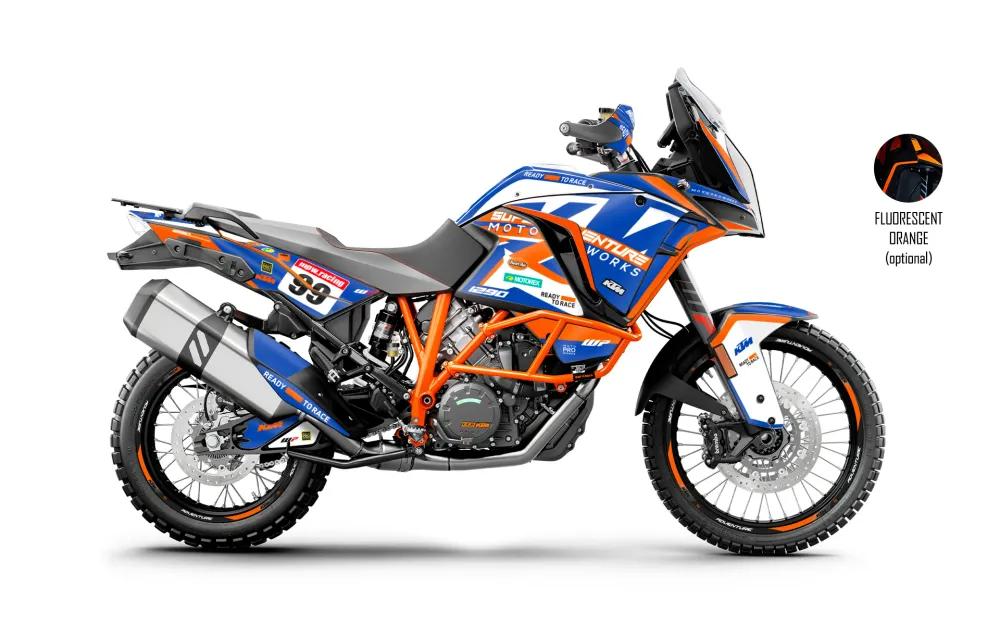 KTM 1290 Super Adventure DEKOR - "Atlantic" (Hvid/Blå/Orange)
