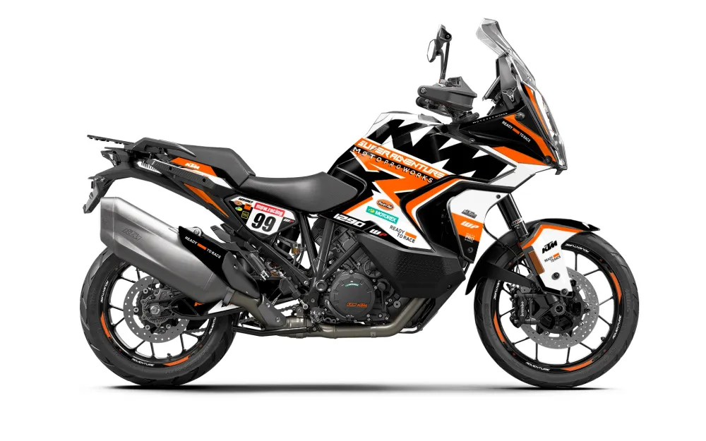KTM 1290 Super Adventure DEKOR - "Atlantic" (Hvid/Sort/Orange)