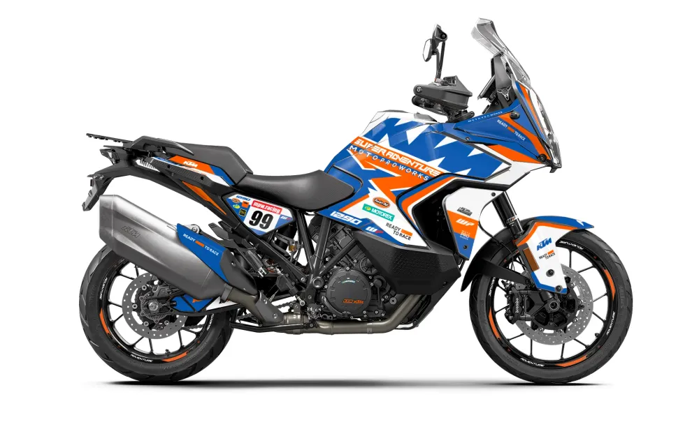 KTM 1290 Super Adventure DEKOR - "Atlantic" (Hvid/Blå/Orange)