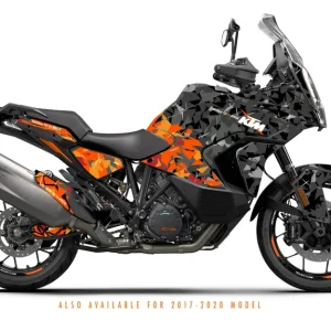 KTM 1290 Super Adventure DEKOR - "Flake" (Sort/Orange)