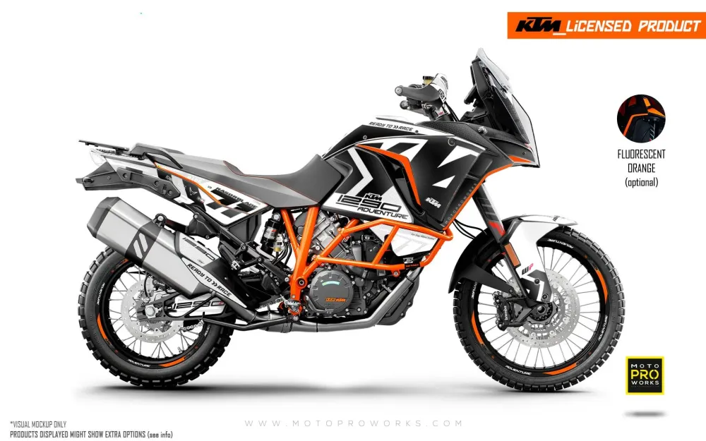 KTM 1290 Super Adventure DEKOR - "Rasorblade" (White)