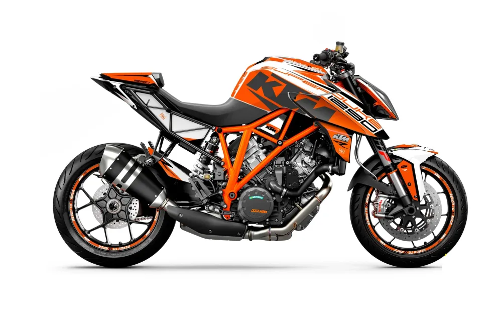 KTM 1290 Super Duke R 2014-2019 DEKOR - "Torque" (Hvid/Orange)