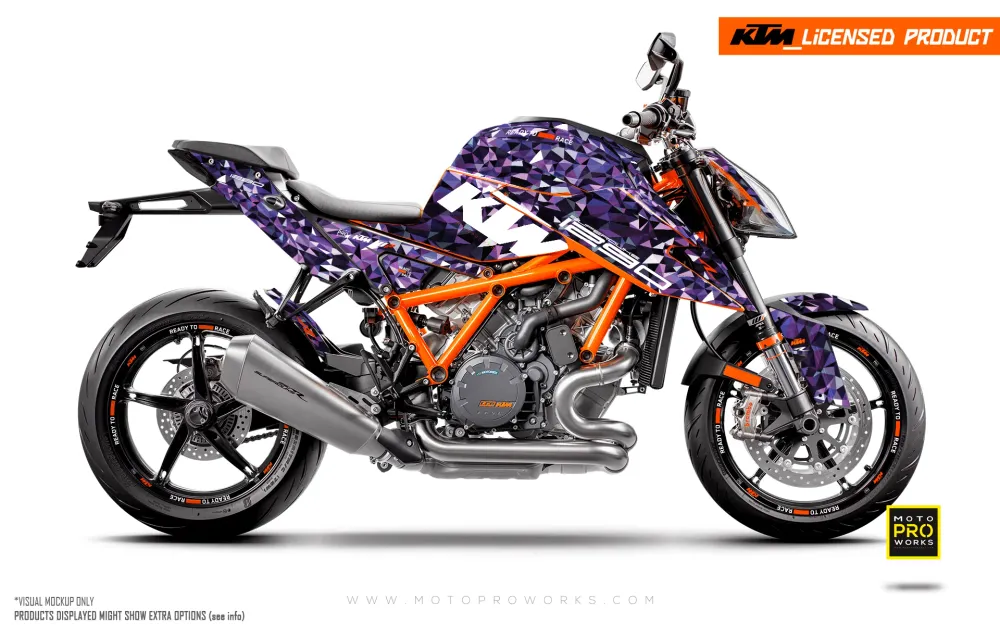 KTM 1290 Super Duke R DEKOR - "Polyatomic" (Lilla)