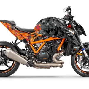 KTM 1390 Super Duke R/Evo DEKOR - "Flake" (Sort/Orange)