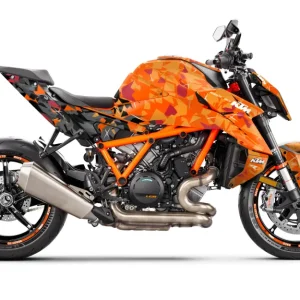 KTM 1390 Super Duke R/Evo DEKOR - "Flake" (Orange/Sort)