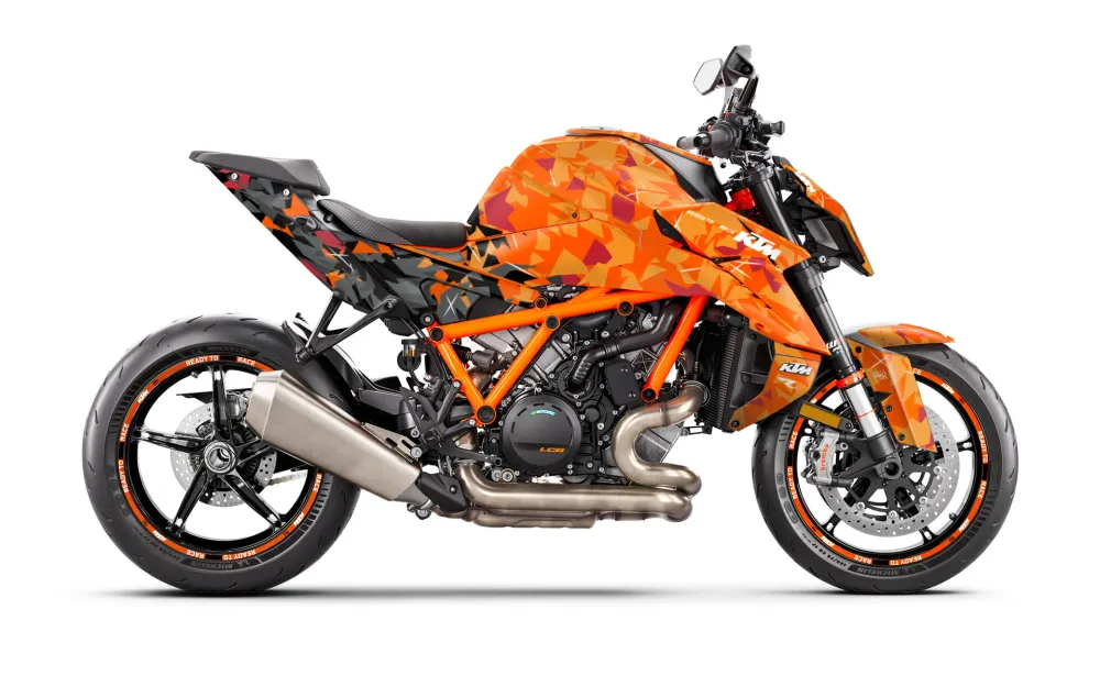 KTM 1390 Super Duke R/Evo DEKOR - "Flake" (Orange/Sort)