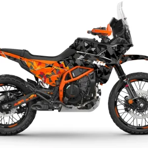 KTM 390 Adventure R / X DEKOR - "Flake" (Sort/Orange)