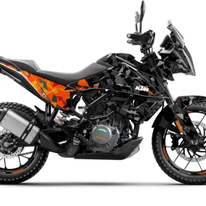 KTM 390 Adventure DEKOR - "Flake" (Sort/Orange)