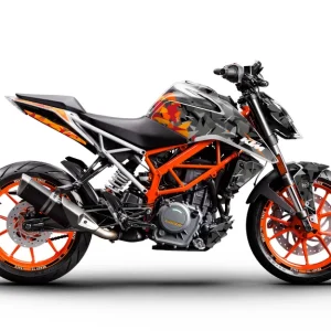 KTM 390 Duke 2011 - 2023 DEKOR - "Flake" (Sort/Orange)