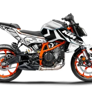 KTM 390 Duke 2024-2025 DEKOR - "Rasorblade" (Hvid)