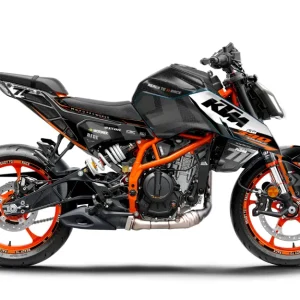 KTM 390 Duke 2024-2025 DEKOR - "Rasorblade" (Sort/Orange)