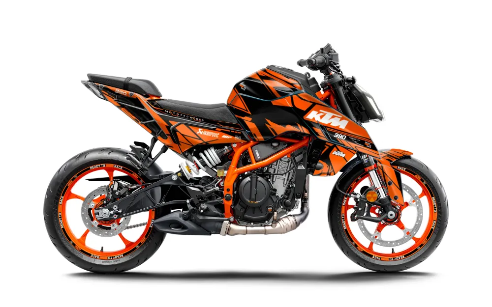 KTM 390 Duke DEKOR - "Pulse" (Sort/Orange)