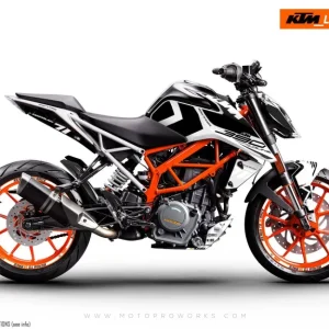 KTM 390 Duke DEKOR - "Rasorblade" (Hvid)