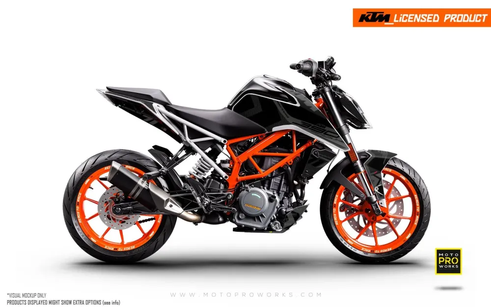 KTM 390 Duke DEKOR - "Rasorblade" (Stealth)