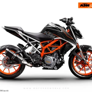 KTM 390 Duke DEKOR - "Topography" (Sort/Orange)