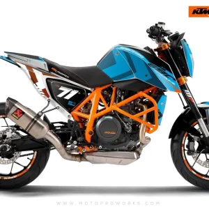 KTM 690 Duke DEKOR - "Rasorblade" (Blå)