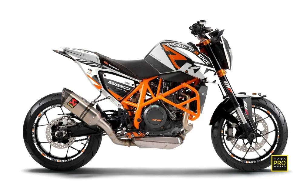 KTM 690 Duke DEKOR - "RR-Tech" (Hvid)