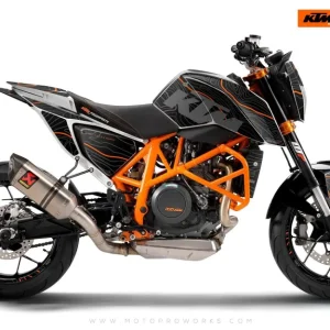 KTM 690 Duke DEKOR - "Topography" (Sort/Orange)