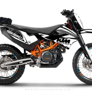 KTM 690 ENDURO DEKOR - "ABSTRAKT" (sort/hvid)