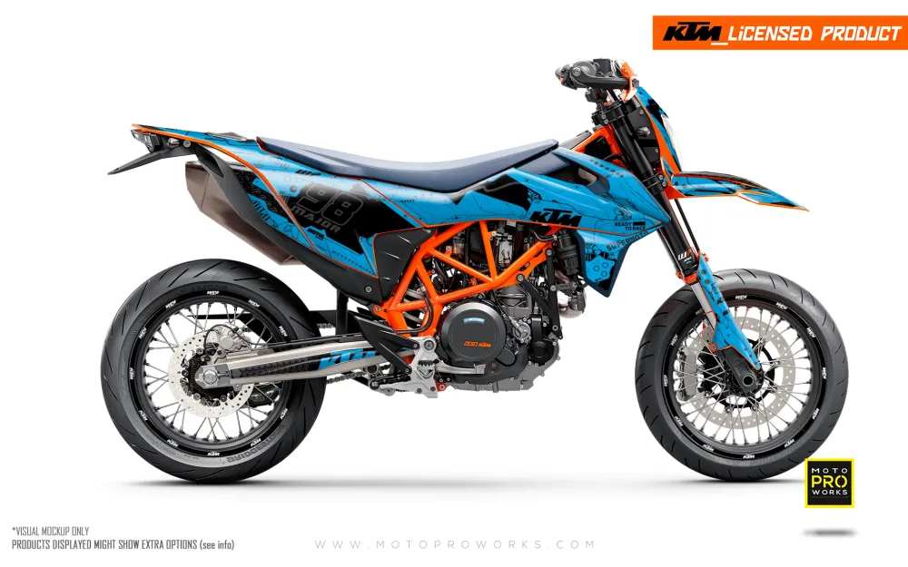 KTM 690 Enduro DEKOR - "Armatech" (Lyseblå)