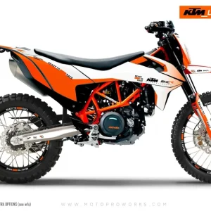 KTM 690 Enduro DEKOR - "Fade" (Hvid)