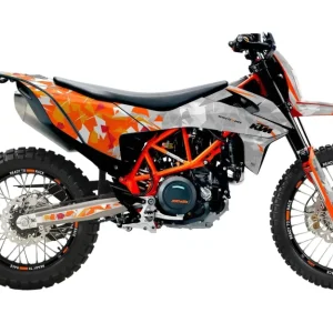 KTM 690 Enduro DEKOR - "Flake" (Orange/Grå)
