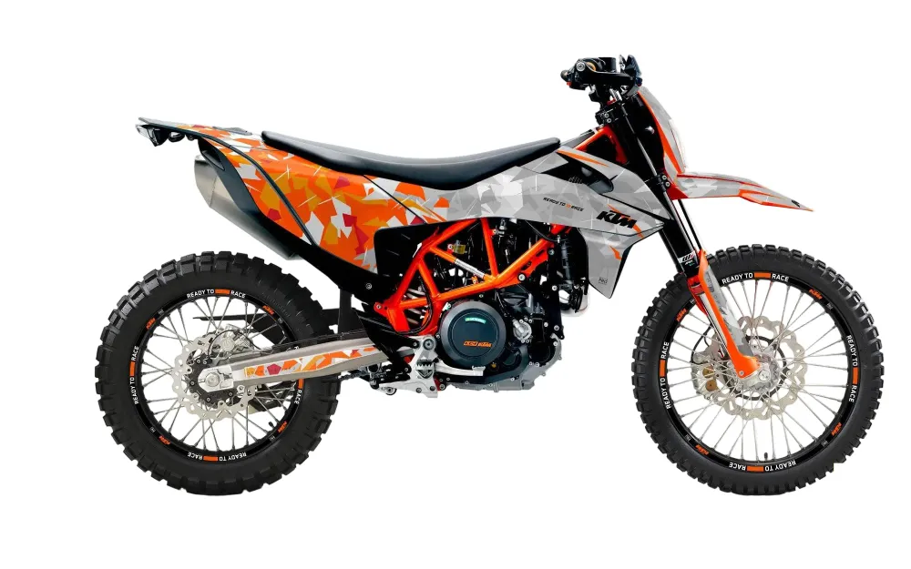 KTM 690 Enduro DEKOR - "Flake" (Orange/Grå)