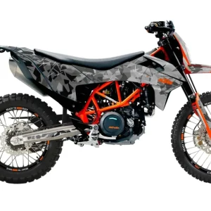 KTM 690 Enduro DEKOR - "Flake" (Sort/Grå)