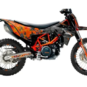 KTM 690 Enduro DEKOR - "Flake" (Sort/Orange)