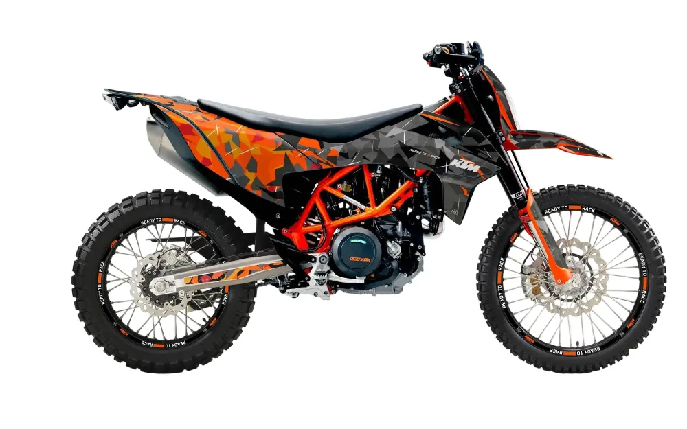 KTM 690 Enduro DEKOR - "Flake" (Sort/Orange)