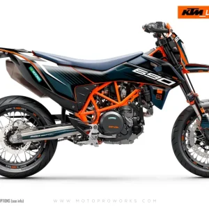 KTM 690 Enduro DEKOR - "Fuel" (Orange/Blå)