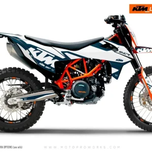 KTM 690 Enduro DEKOR - "Mounty" (Blå/Hvid)