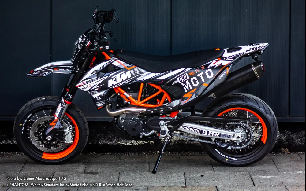 KTM 690 Enduro DEKOR - "Phantom" (Hvid)