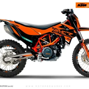 KTM 690 Enduro DEKOR - "Racer" (Sort/Hvid/Orange)