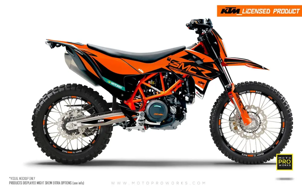 KTM 690 Enduro DEKOR - "Racer" (Sort/Hvid/Orange)