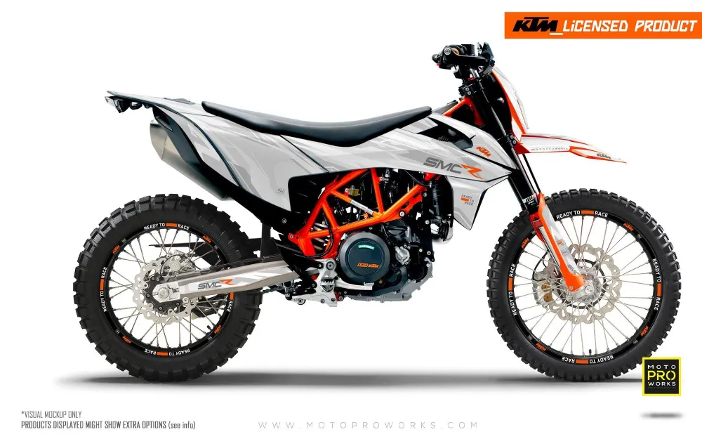 KTM 690 Enduro DEKOR - "Ripple" (Hvid)