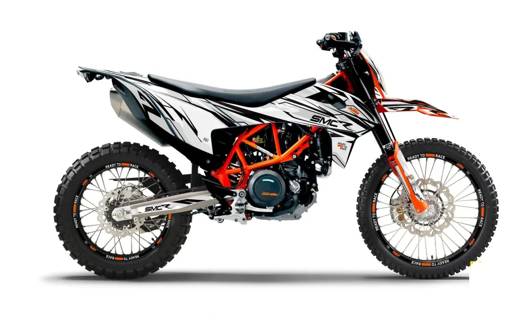 KTM 690 Enduro DEKOR - "Ripple" (Hvid/Sort)