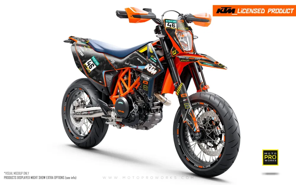 KTM 690 Enduro DEKOR - "SMGP" (Sort/Mønster)