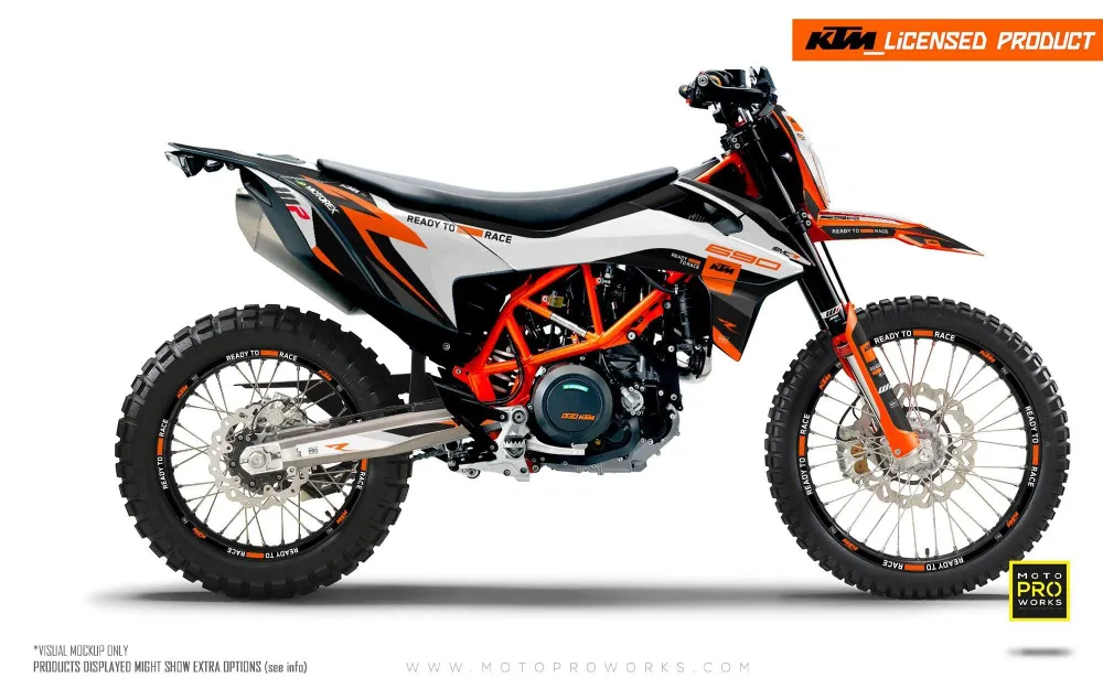 KTM 690 Enduro R DEKOR - "Torque Reloaded" (Hvid/Sort/Orange)