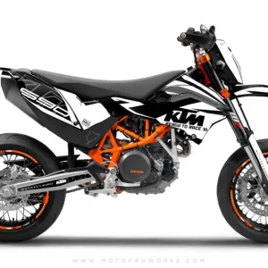 KTM 690 SMC-R DEKOR - "ABSTRAKT" (sort/hvid)